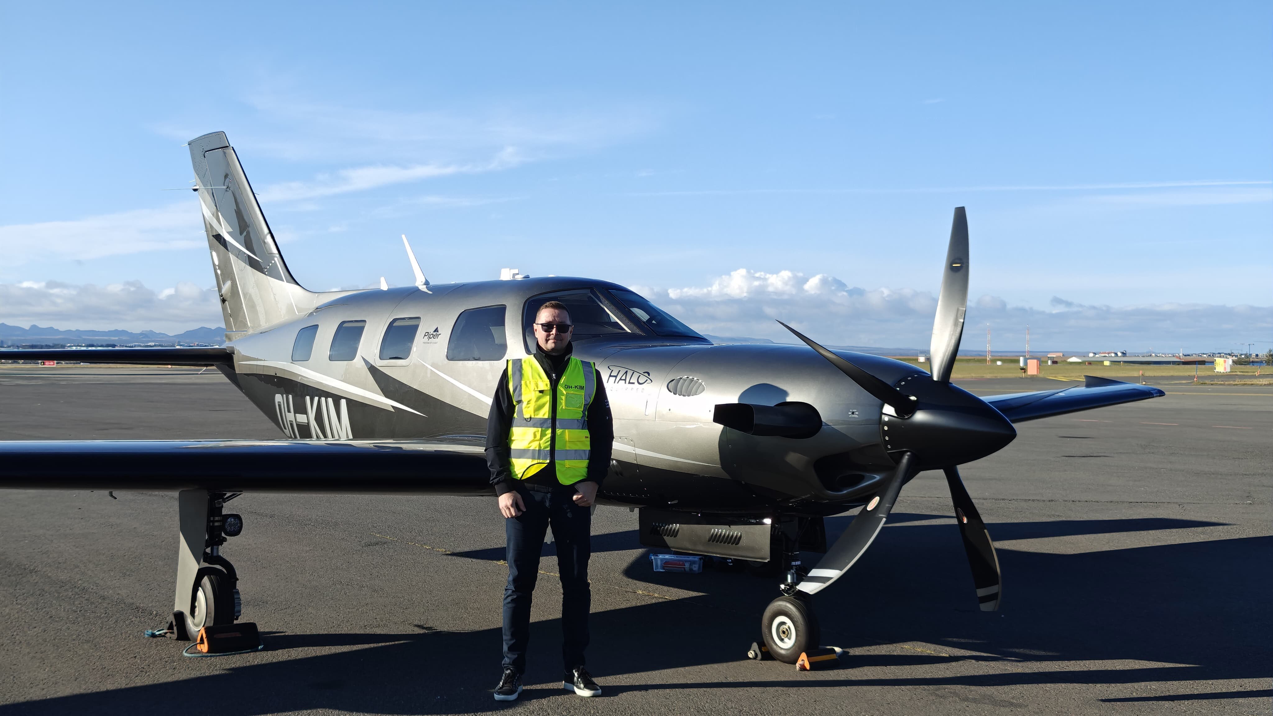 Kimmo Autio with his plane.